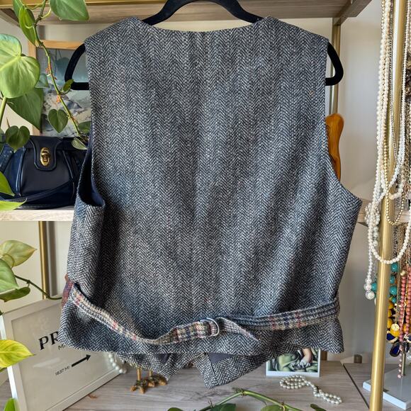 International Scene Made in Russia Wool Patchwork Vest Adjustable Waist, Size 14 - Picture 7 of 10